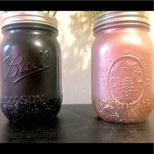 Decorative mason jars! Gotta love Etsy!